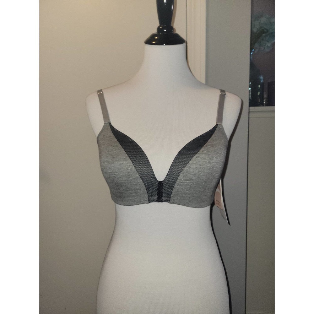 NWT Grey Wireless Racerback bra 34c